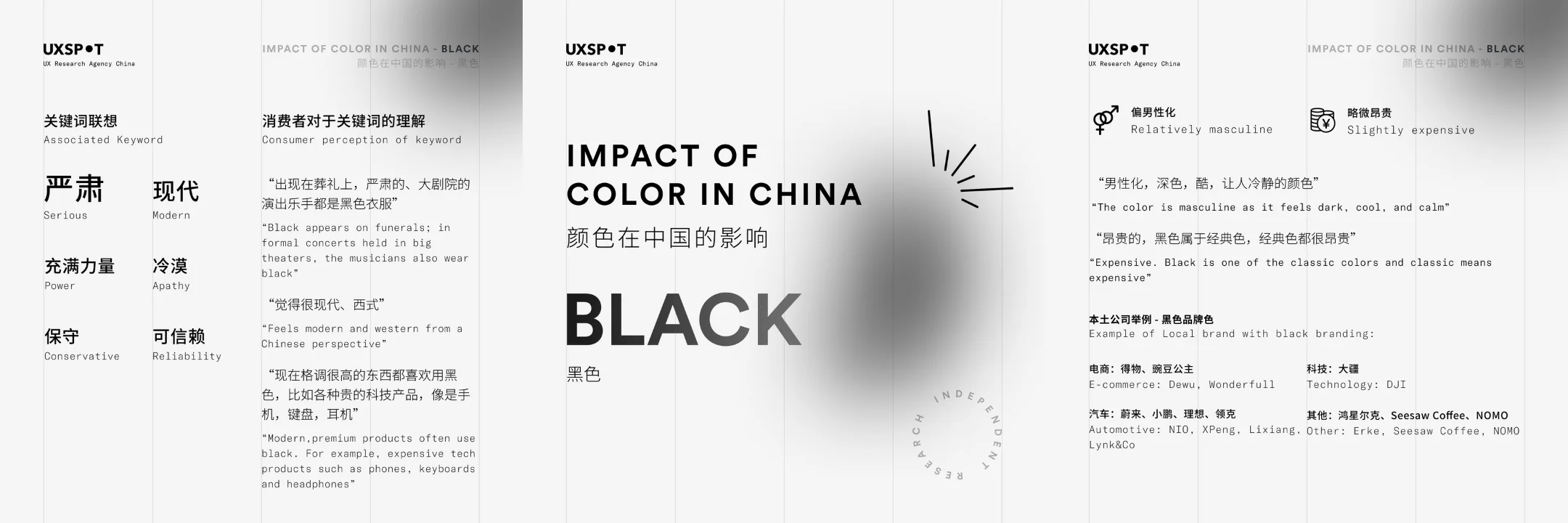 color psychology China color black data summary