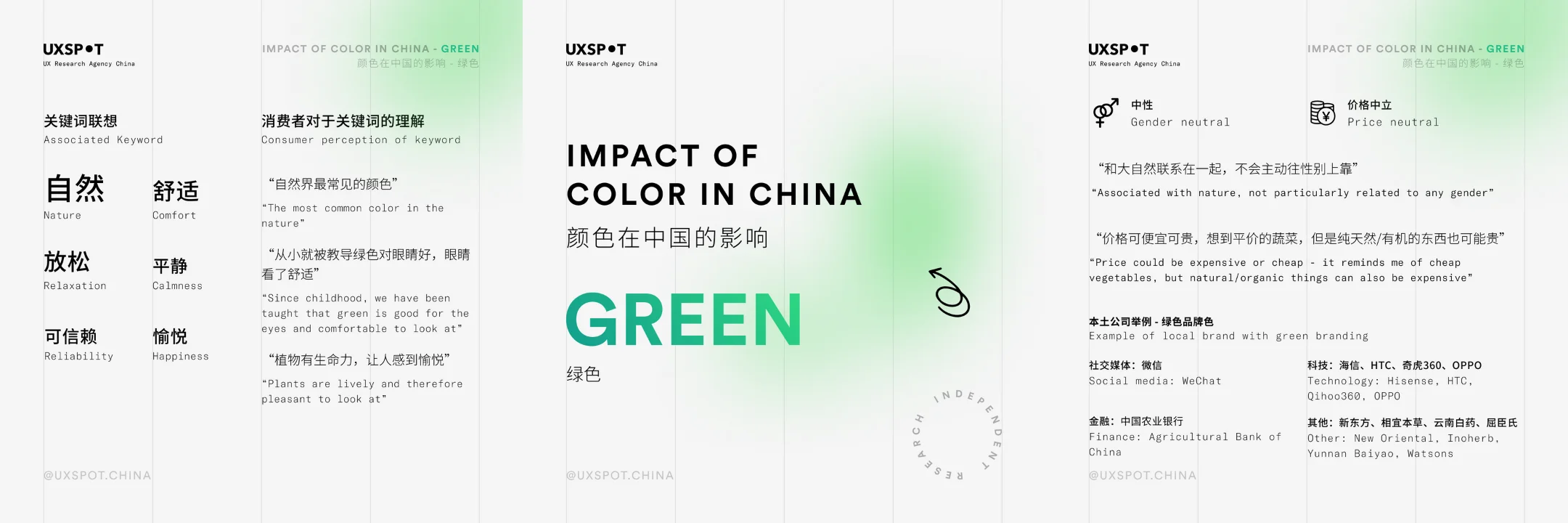 color psychology China color green data summary