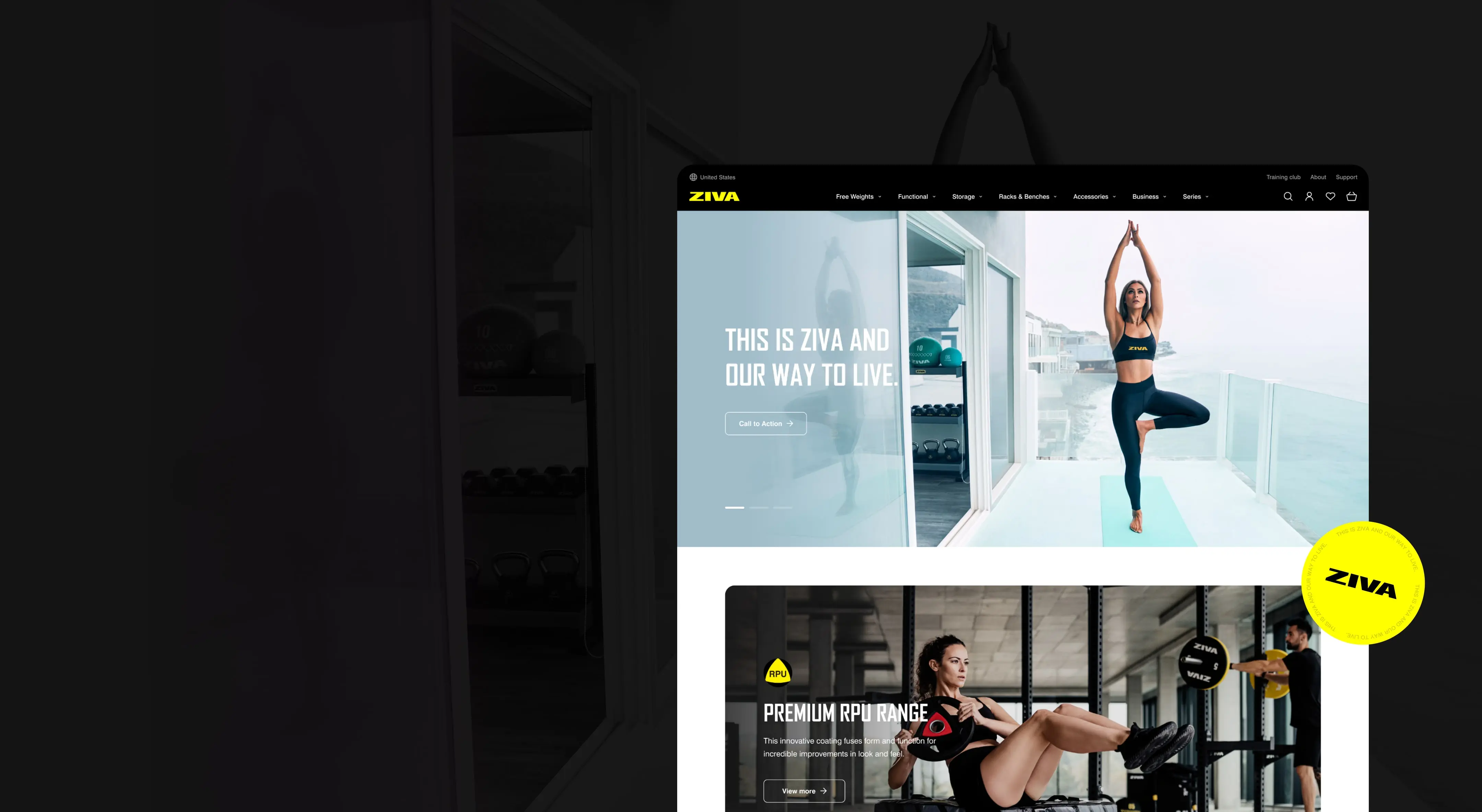 A global e-commerce website for Ziva by Digital Creative, case study cover image