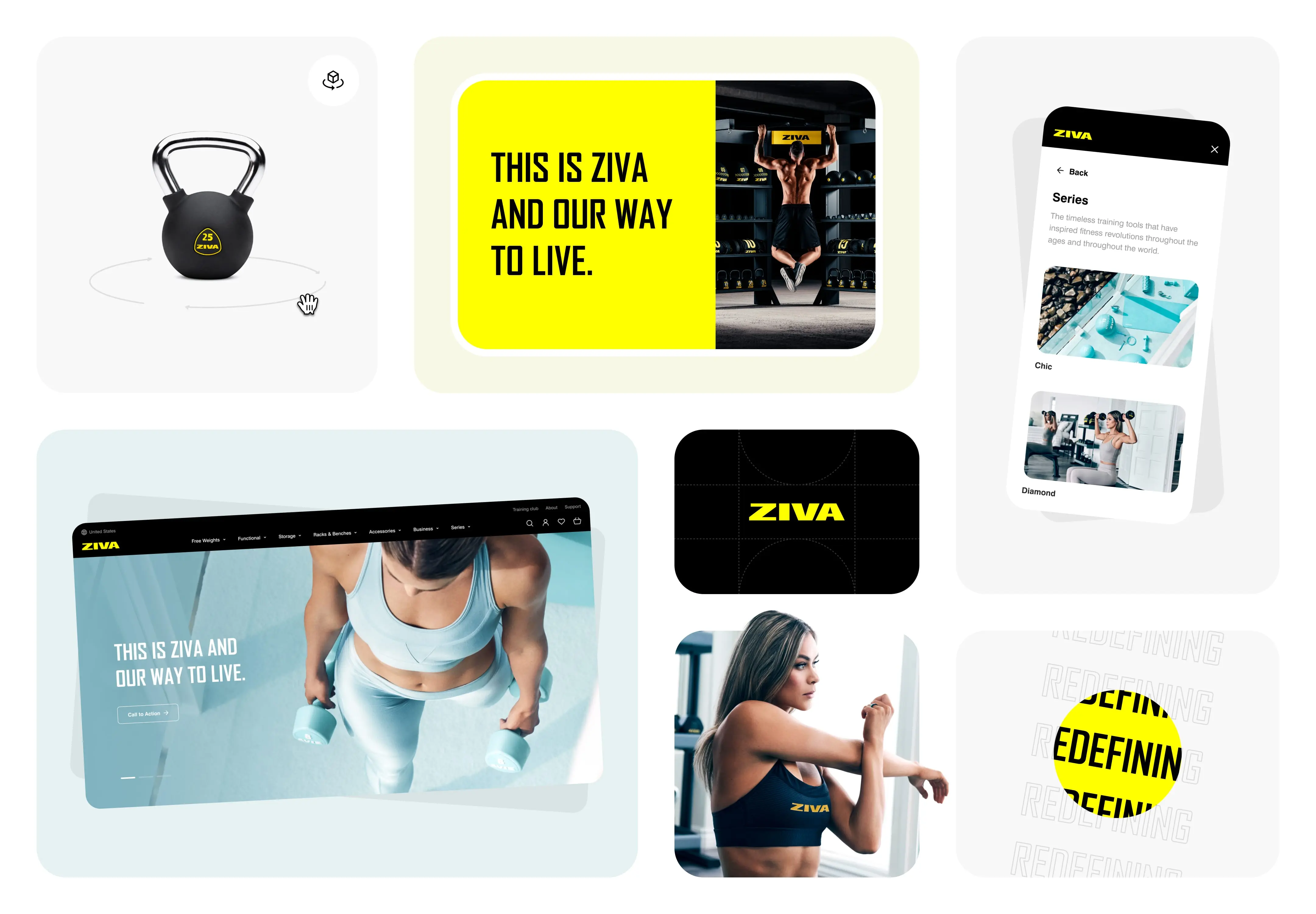 ziva ecommerce website built by Digital Creative overview
