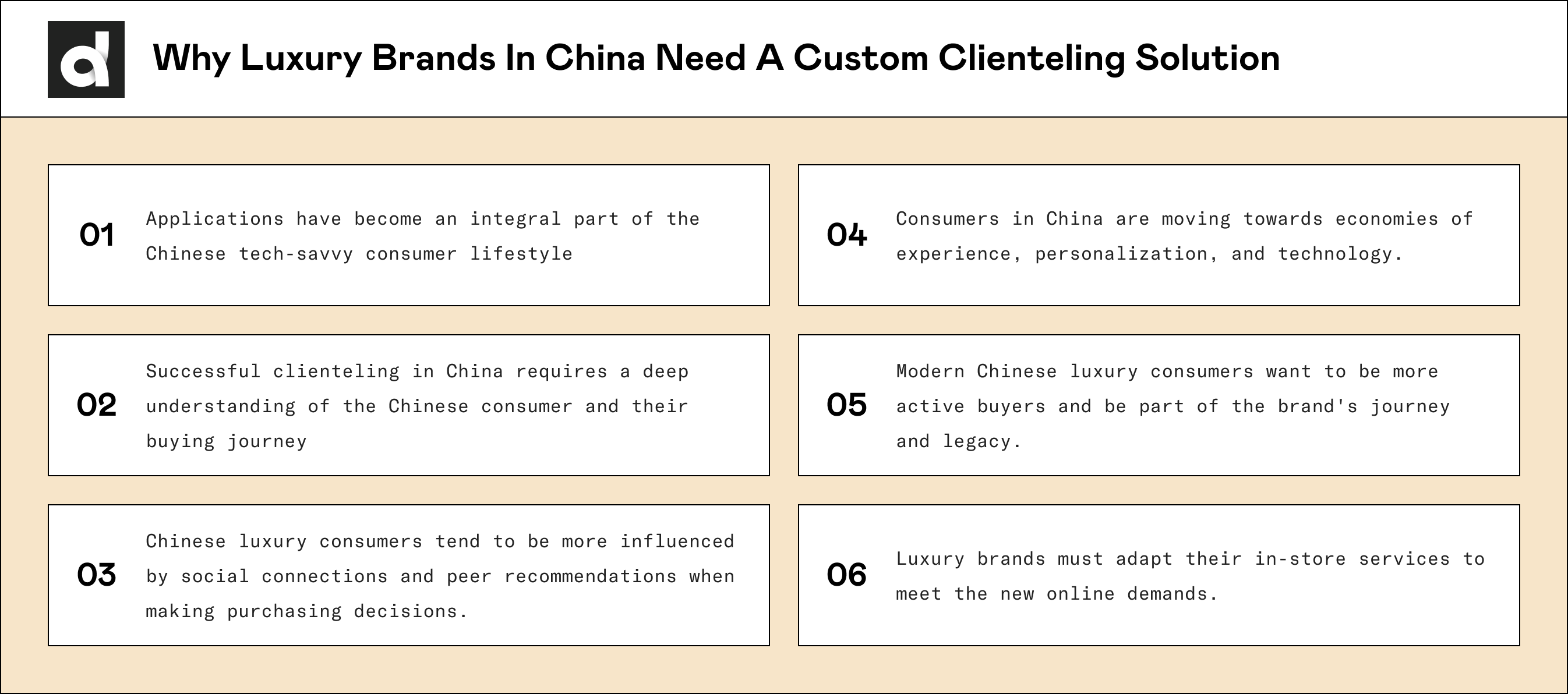 Reasons why luxury brands in China need to consider customized clienteling solution infographic